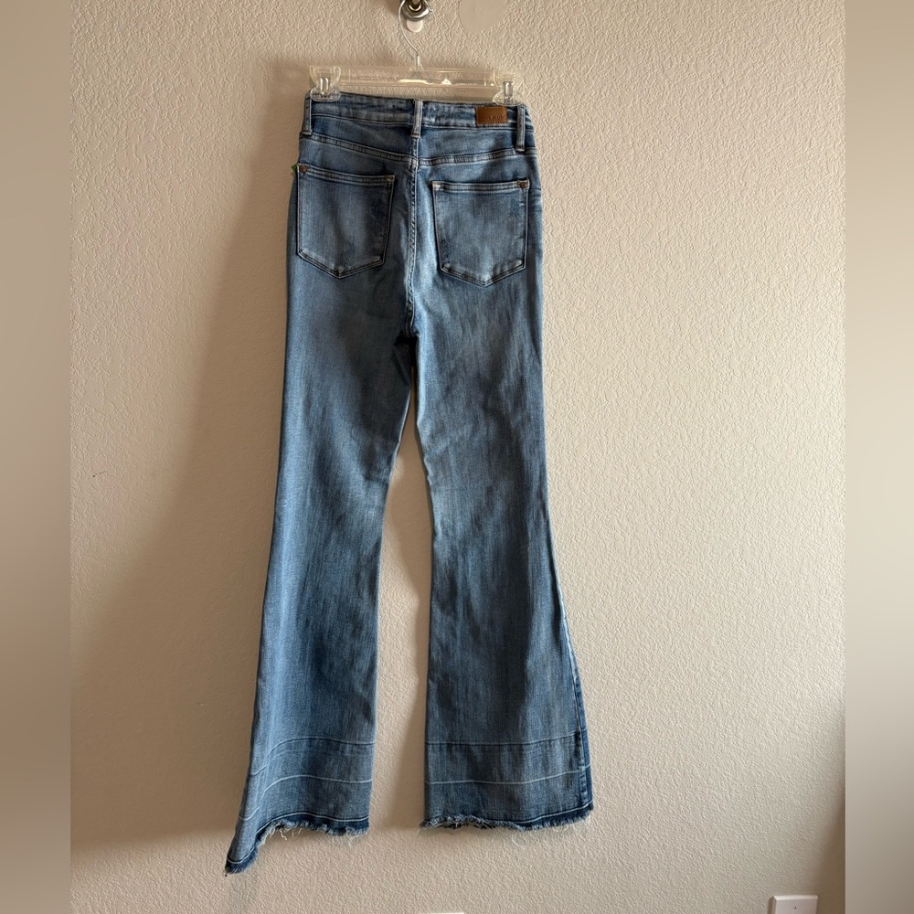 Judy Blue Giselle Tummy Control Flare Jeans High Rise Stretch Denim Size 26 - Picture 5 of 7